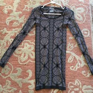 FREE PEOPLE TIGHT LONG SLEEVE DRESS